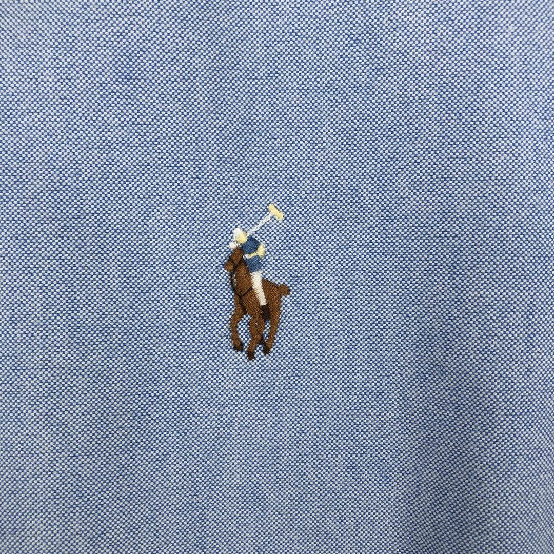 Ralph Lauren long sleeve button down shirt, men's XL size cotton Blue type light blue Vintage Second Hand