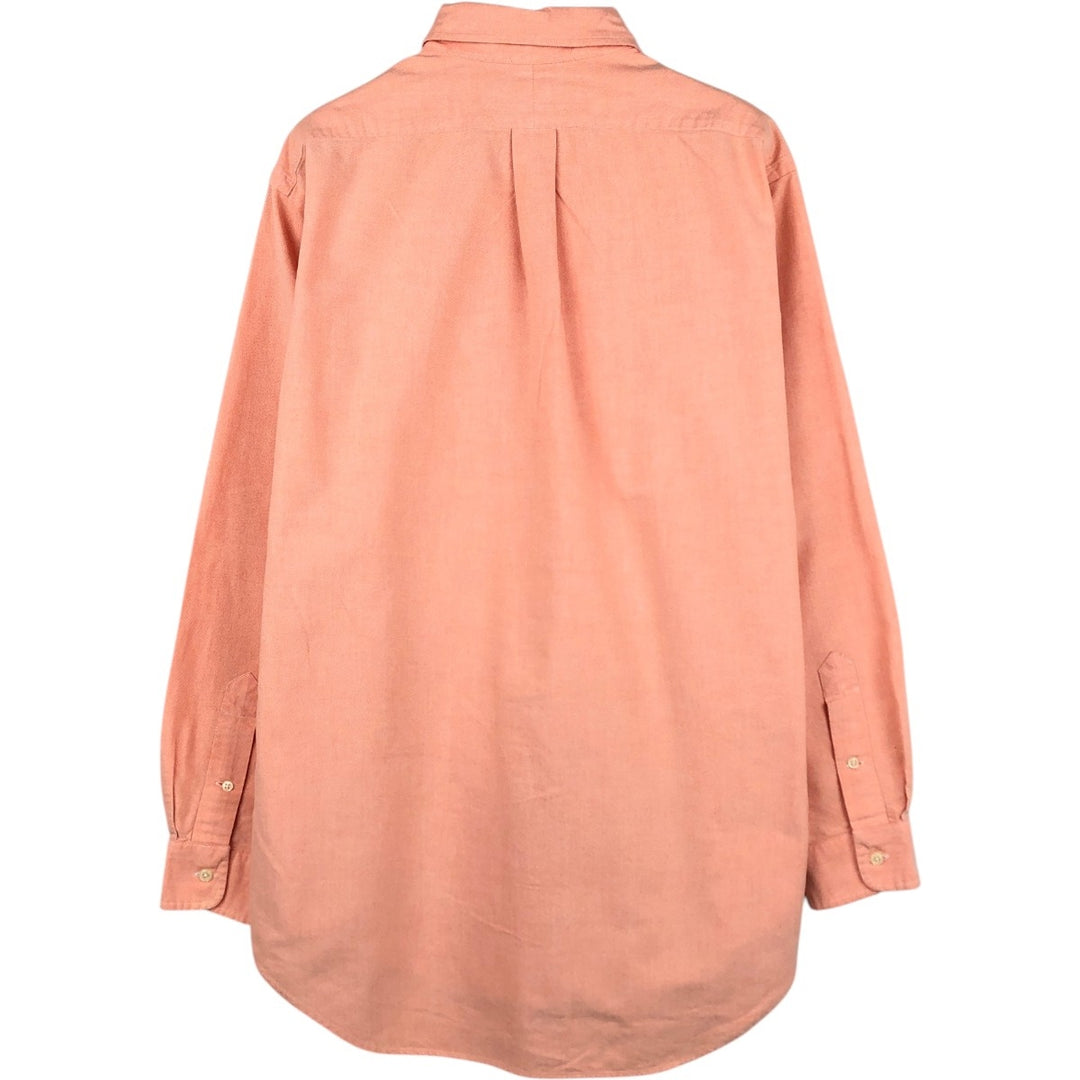 Ralph Lauren Classic Fit long sleeve button down shirt, men's size M cotton coral Vintage Second Hand