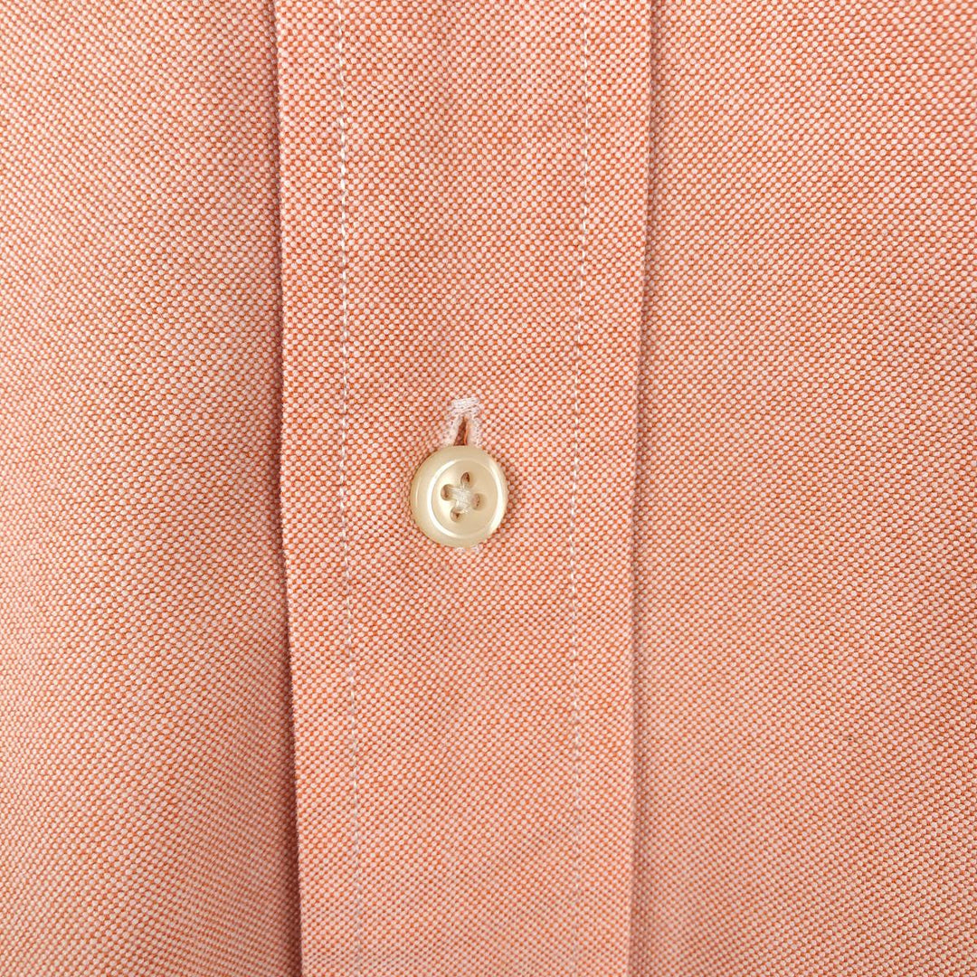 Ralph Lauren Classic Fit long sleeve button down shirt, men's size M cotton coral Vintage Second Hand