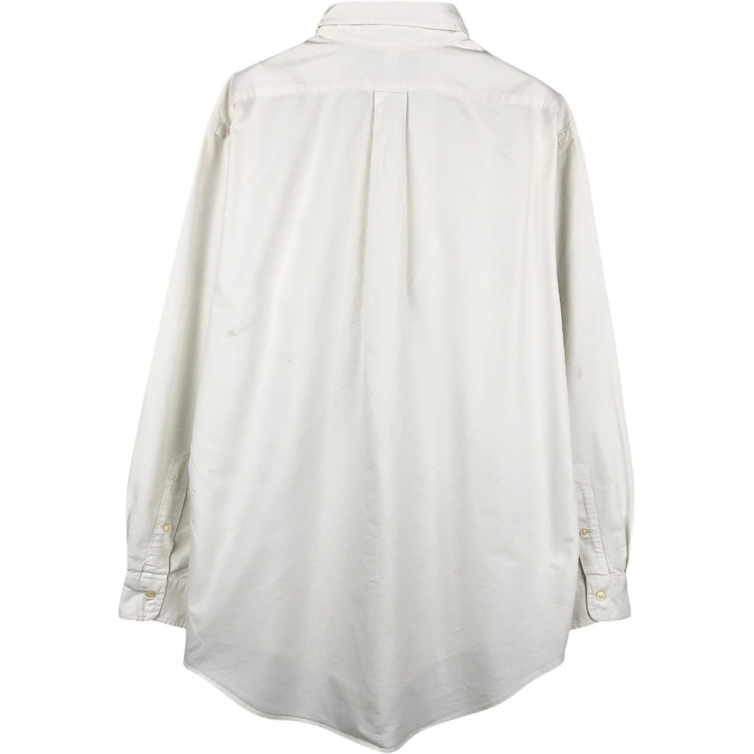 Ralph Lauren long sleeve button down shirt, men's size L cotton white type Vintage Second Hand