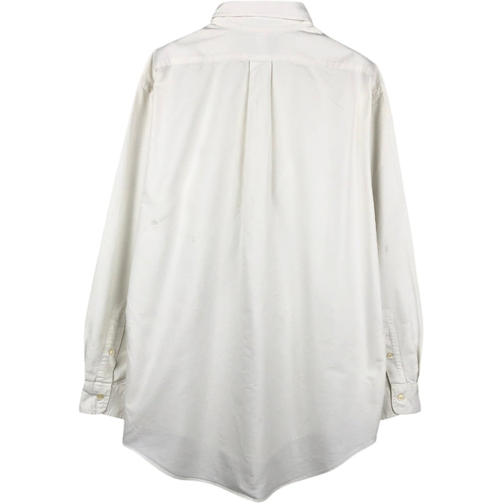 Ralph Lauren long sleeve button down shirt, men's size L cotton white type Vintage Second Hand