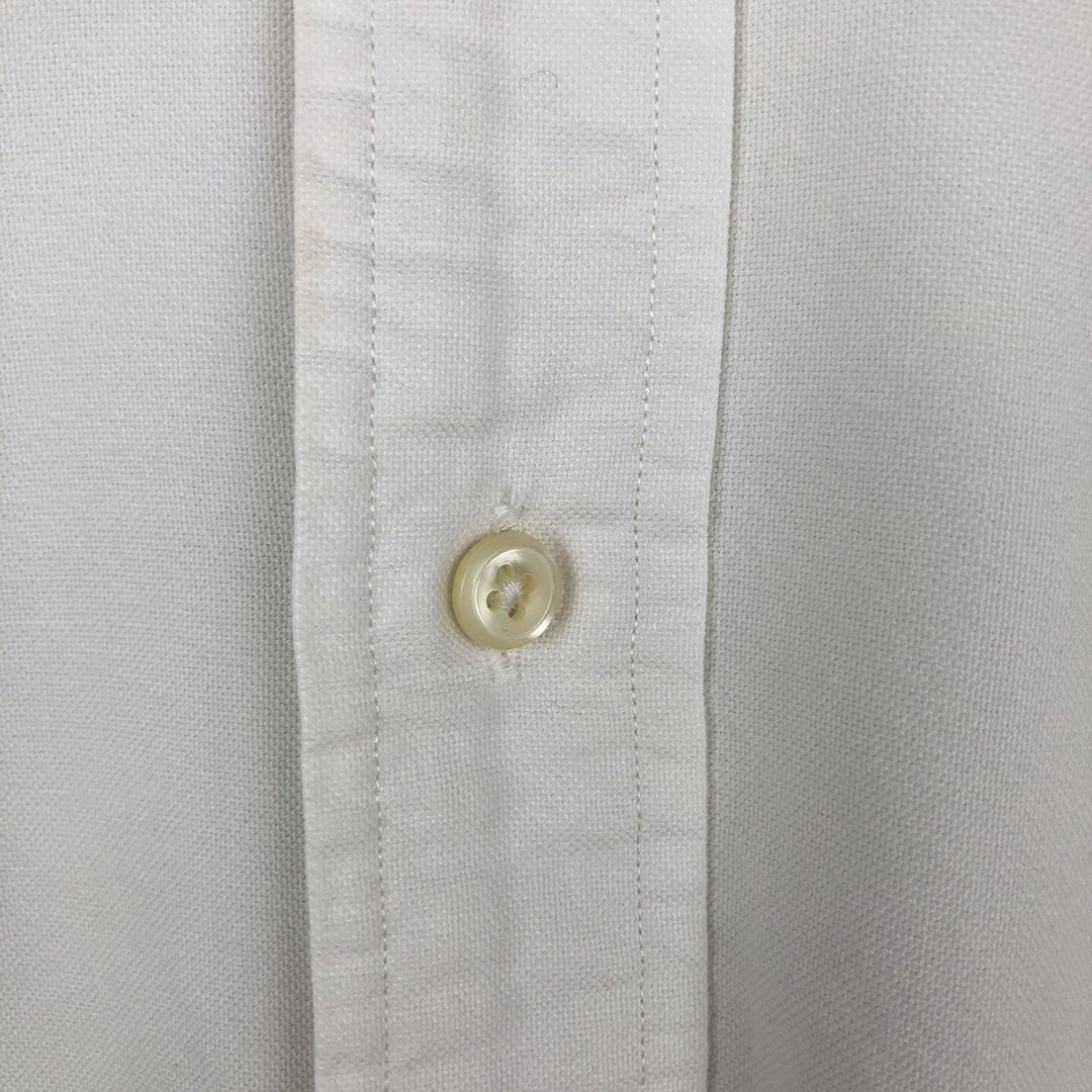 Ralph Lauren long sleeve button down shirt, men's size L cotton white type Vintage Second Hand