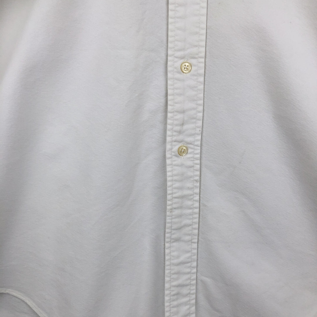 Ralph Lauren long sleeve button down shirt, men's size L cotton white type Vintage Second Hand