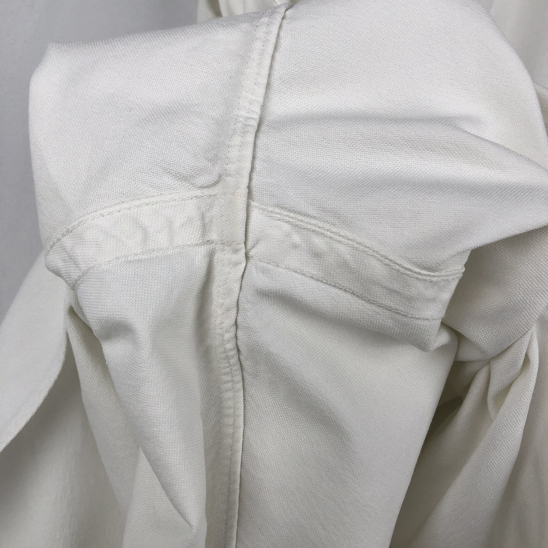 Ralph Lauren long sleeve button down shirt, men's size L cotton white type Vintage Second Hand
