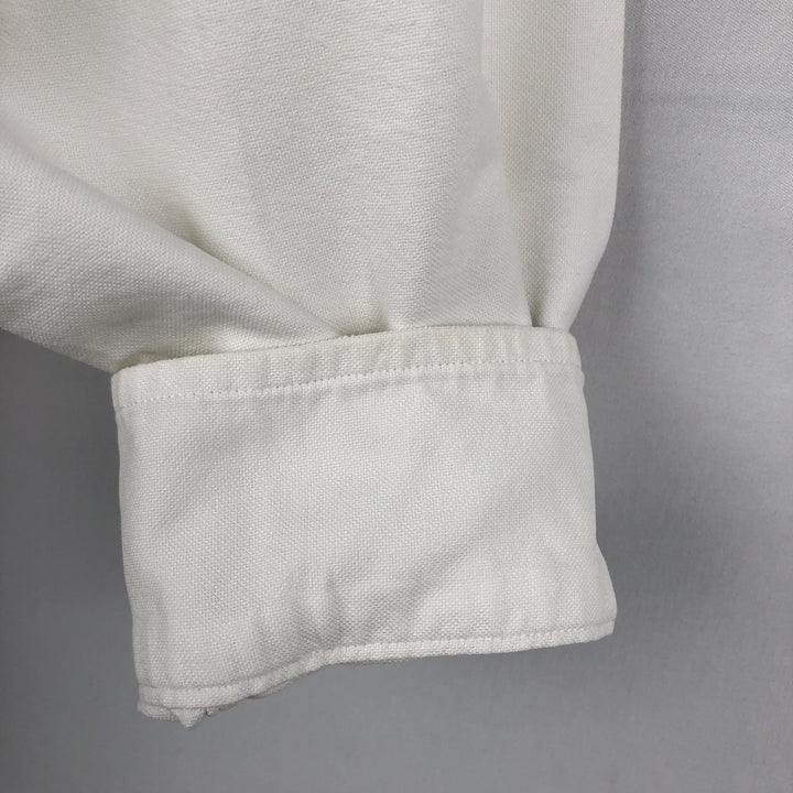 Ralph Lauren long sleeve button down shirt, men's size L cotton white type Vintage Second Hand