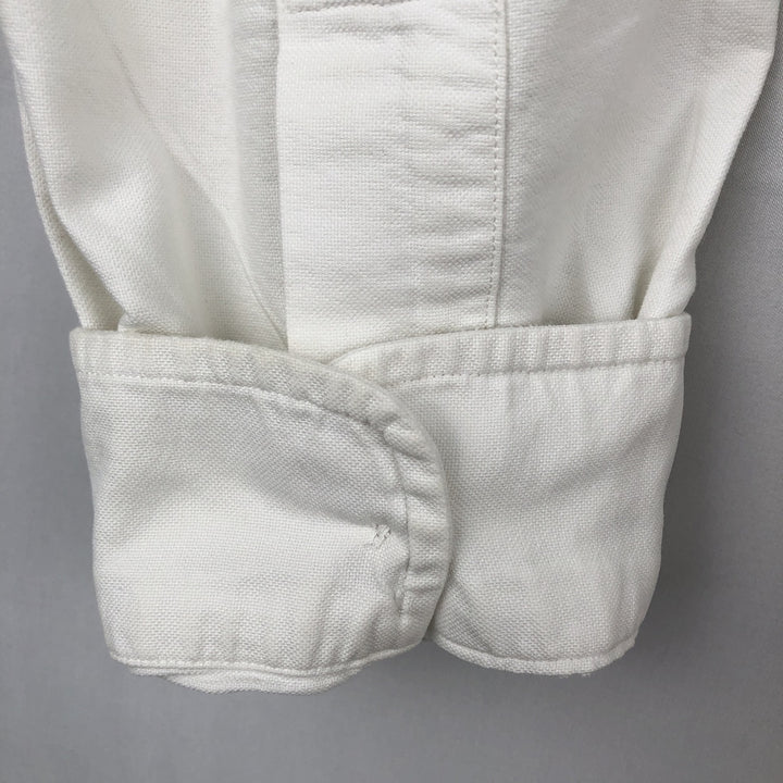 Ralph Lauren long sleeve button down shirt, men's size L cotton white type Vintage Second Hand