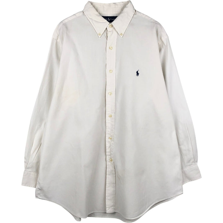 Ralph Lauren Classic Fit Long Sleeve Button Down Shirt Men's XL cotton pale white type Vintage Second Hand