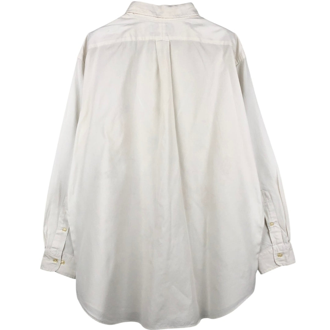 Ralph Lauren Classic Fit Long Sleeve Button Down Shirt Men's XL cotton pale white type Vintage Second Hand
