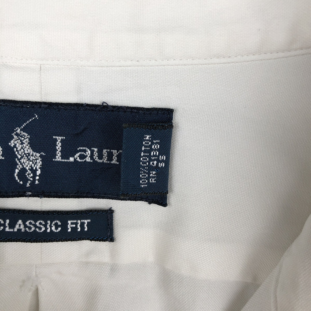 Ralph Lauren Classic Fit Long Sleeve Button Down Shirt Men's XL cotton pale white type Vintage Second Hand