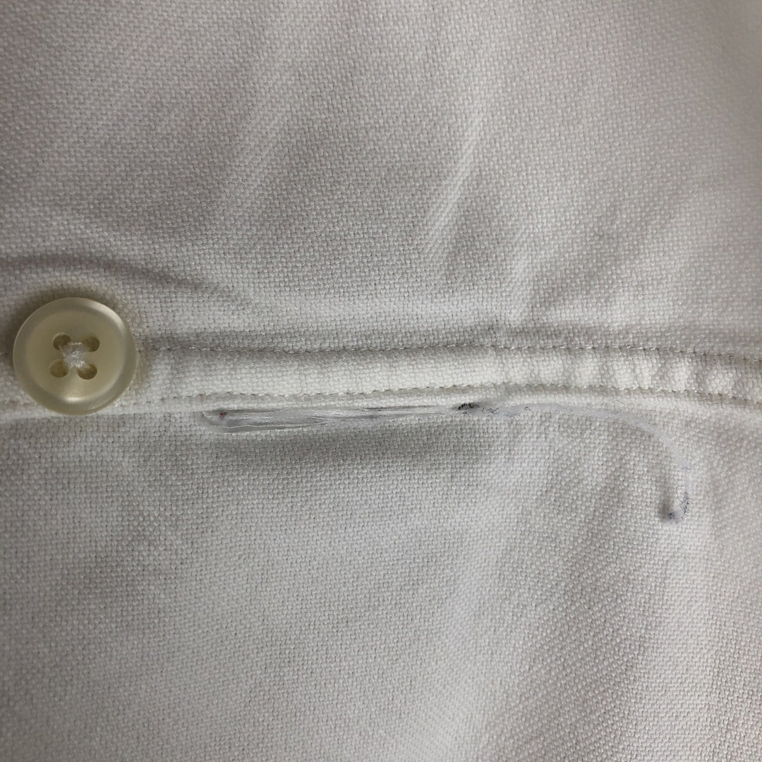 Ralph Lauren POLO RALPH LAUREN CLASSIC FIT long-sleeved button-down shirt, men's size L unclear white type Vintage Second Hand