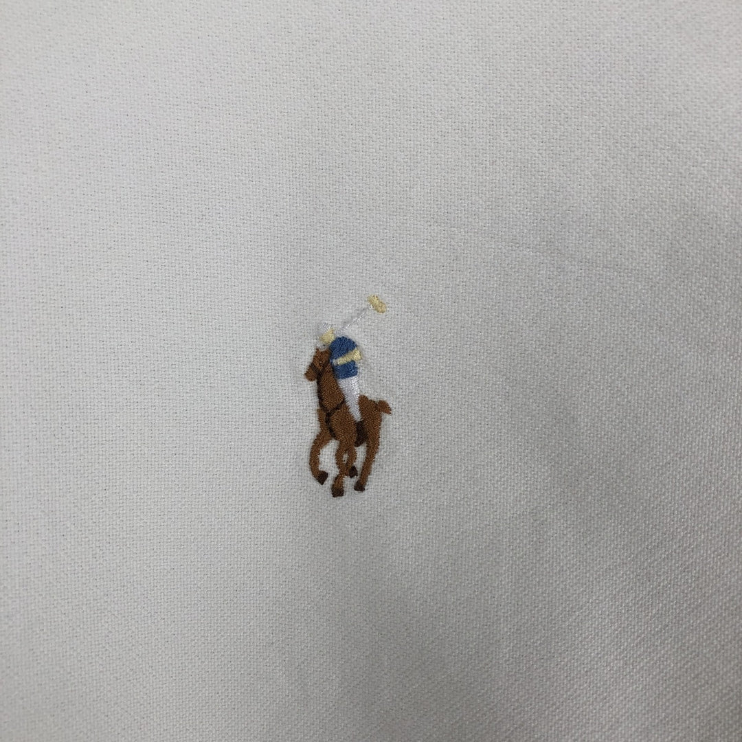 Ralph Lauren POLO RALPH LAUREN CLASSIC FIT long-sleeved button-down shirt, men's size L unclear white type Vintage Second Hand