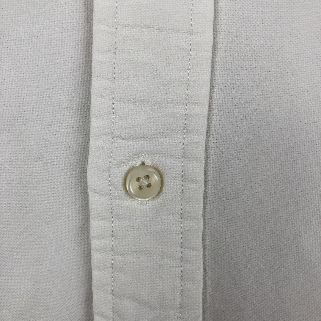 Ralph Lauren POLO RALPH LAUREN CLASSIC FIT long-sleeved button-down shirt, men's size L unclear white type Vintage Second Hand