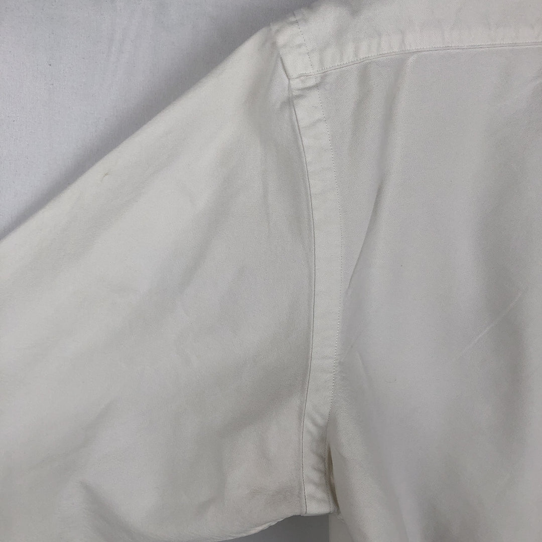 Ralph Lauren POLO RALPH LAUREN CLASSIC FIT long-sleeved button-down shirt, men's size L unclear white type Vintage Second Hand