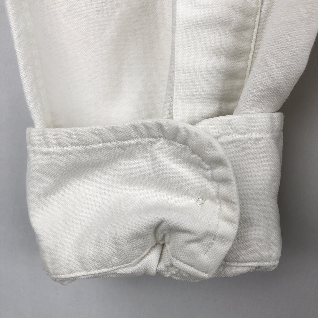 Ralph Lauren POLO RALPH LAUREN CLASSIC FIT long-sleeved button-down shirt, men's size L unclear white type Vintage Second Hand