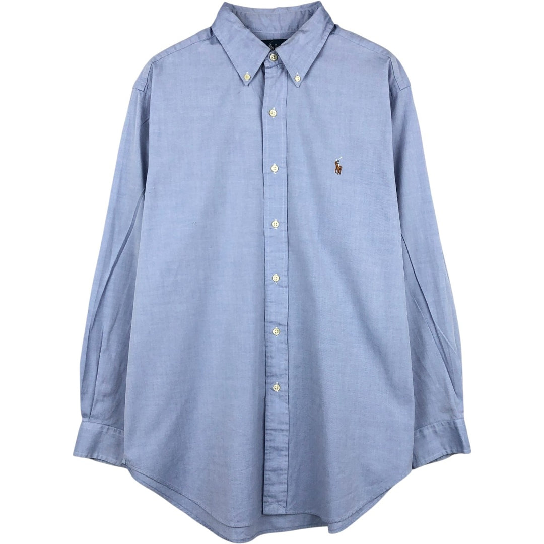 Ralph Lauren Classic Fit Long Sleeve Button Down Shirt, Men's Size L cotton Blue type light blue Vintage Second Hand