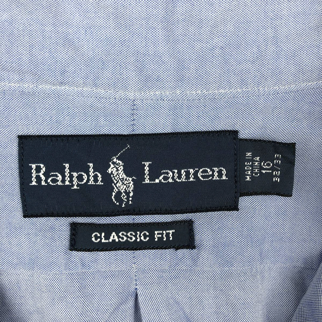 Ralph Lauren Classic Fit Long Sleeve Button Down Shirt, Men's Size L cotton Blue type light blue Vintage Second Hand