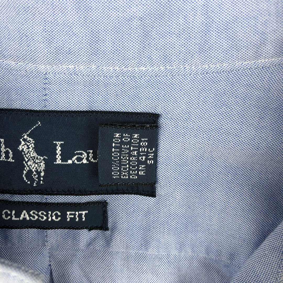 Ralph Lauren Classic Fit Long Sleeve Button Down Shirt, Men's Size L cotton Blue type light blue Vintage Second Hand