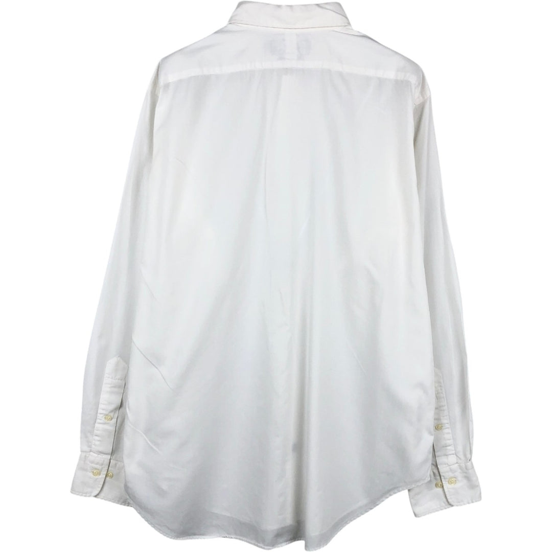Ralph Lauren ESTATE Long-Sleeve Wide-Collar Cotton Shirt, Men's Size L (approx.) cotton white type Vintage Second Hand