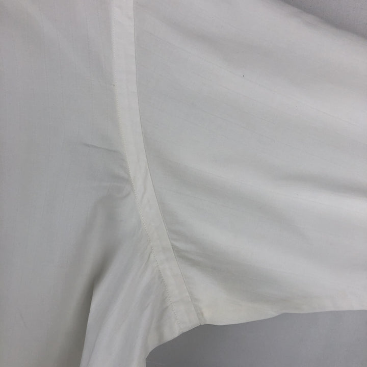 Ralph Lauren ESTATE Long-Sleeve Wide-Collar Cotton Shirt, Men's Size L (approx.) cotton white type Vintage Second Hand