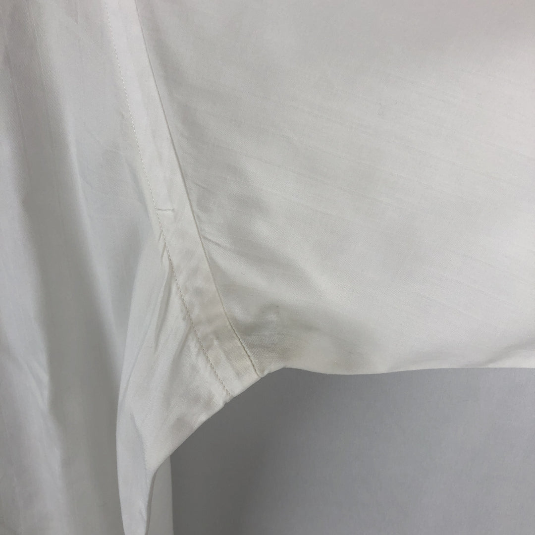 Ralph Lauren ESTATE Long-Sleeve Wide-Collar Cotton Shirt, Men's Size L (approx.) cotton white type Vintage Second Hand
