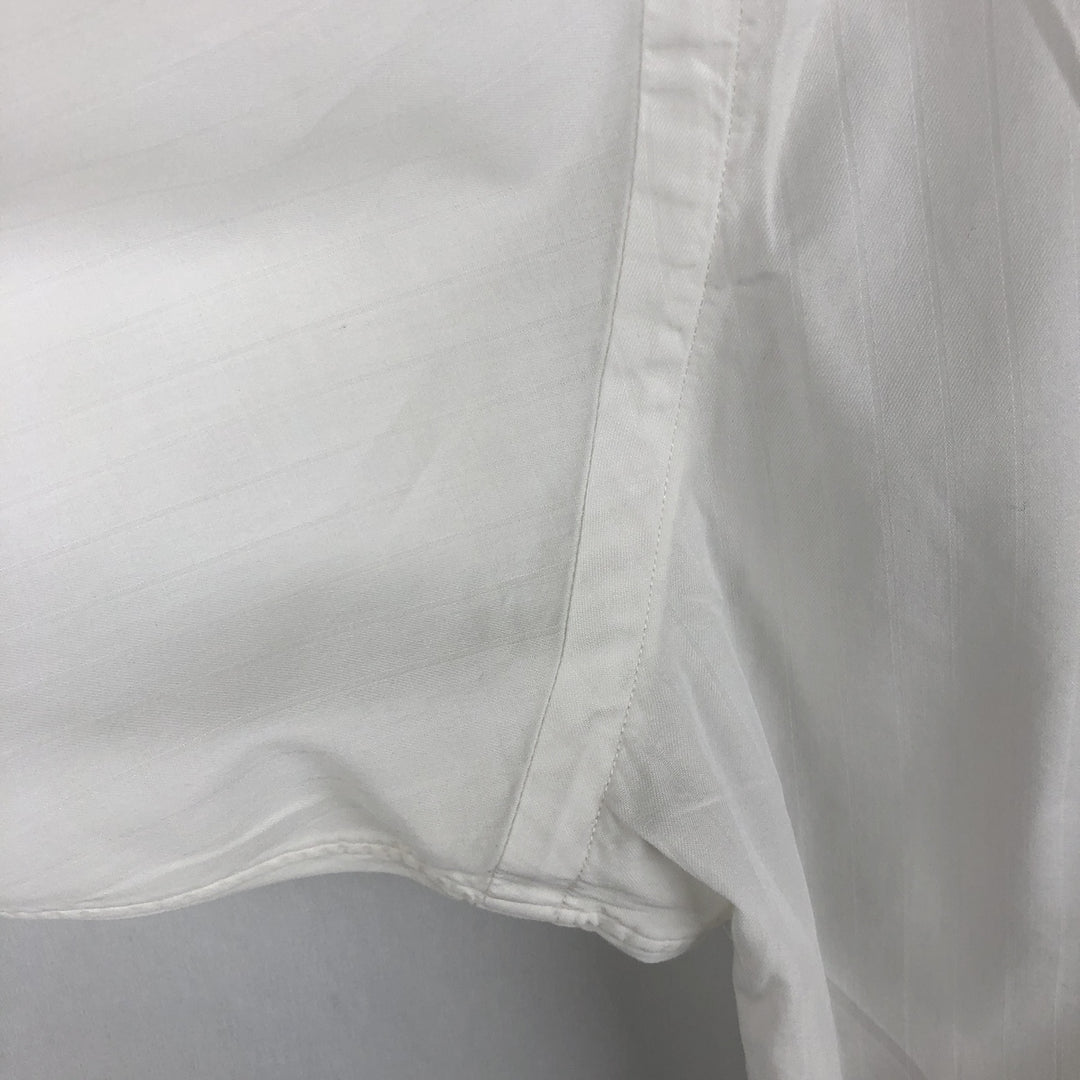 Ralph Lauren ESTATE Long-Sleeve Wide-Collar Cotton Shirt, Men's Size L (approx.) cotton white type Vintage Second Hand