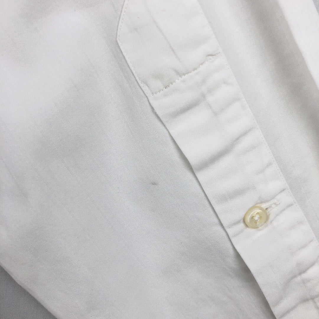 Ralph Lauren ESTATE Long-Sleeve Wide-Collar Cotton Shirt, Men's Size L (approx.) cotton white type Vintage Second Hand