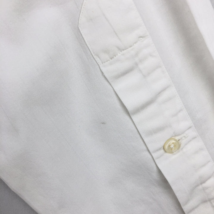 Ralph Lauren ESTATE Long-Sleeve Wide-Collar Cotton Shirt, Men's Size L (approx.) cotton white type Vintage Second Hand