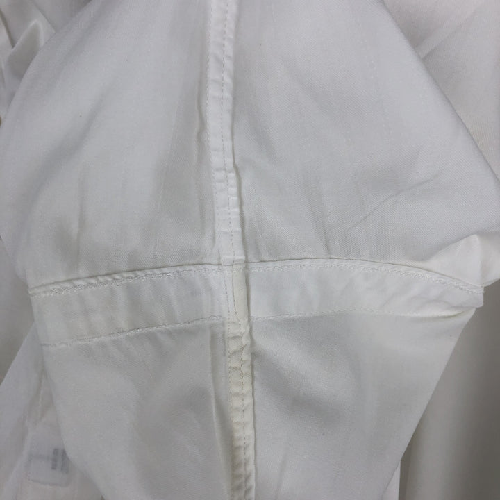 Ralph Lauren ESTATE Long-Sleeve Wide-Collar Cotton Shirt, Men's Size L (approx.) cotton white type Vintage Second Hand