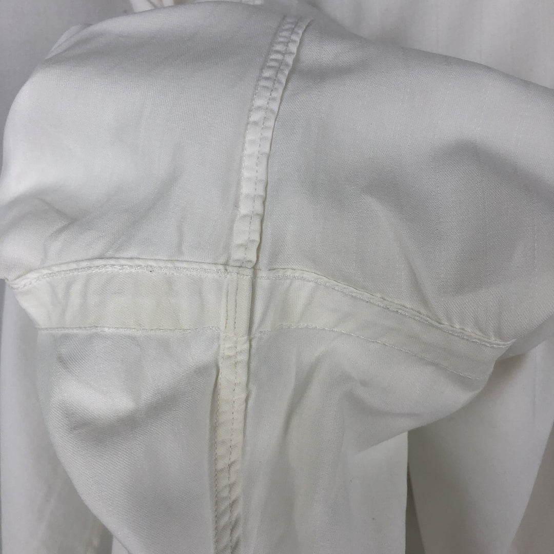 Ralph Lauren ESTATE Long-Sleeve Wide-Collar Cotton Shirt, Men's Size L (approx.) cotton white type Vintage Second Hand