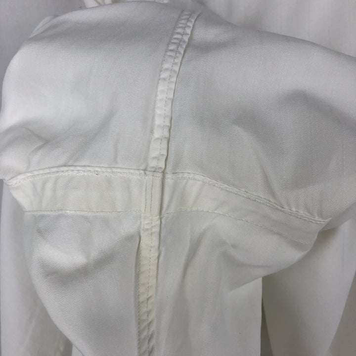 Ralph Lauren ESTATE Long-Sleeve Wide-Collar Cotton Shirt, Men's Size L (approx.) cotton white type Vintage Second Hand