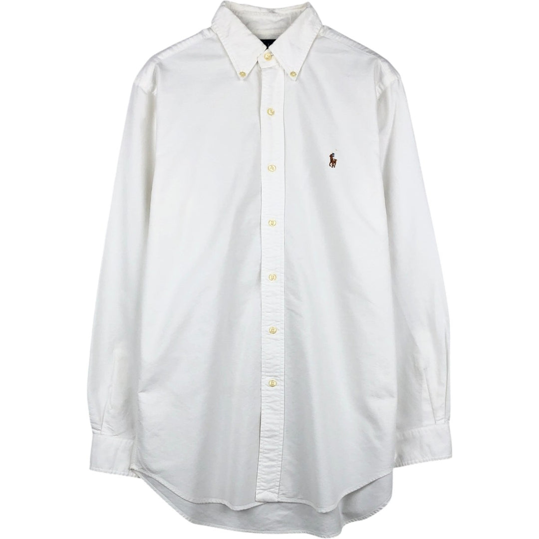 Ralph Lauren Classic Fit long sleeve button down shirt, men's size M cotton white type Vintage Second Hand
