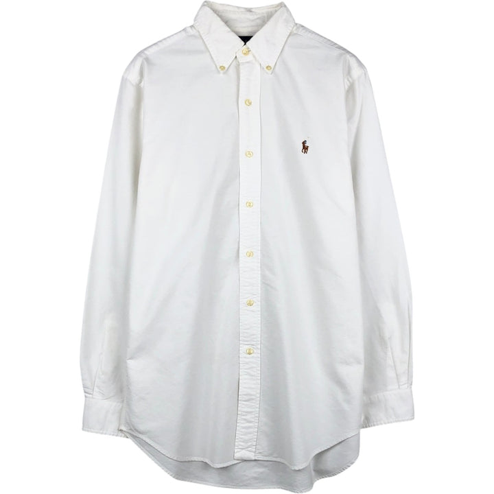Ralph Lauren Classic Fit long sleeve button down shirt, men's size M cotton white type Vintage Second Hand