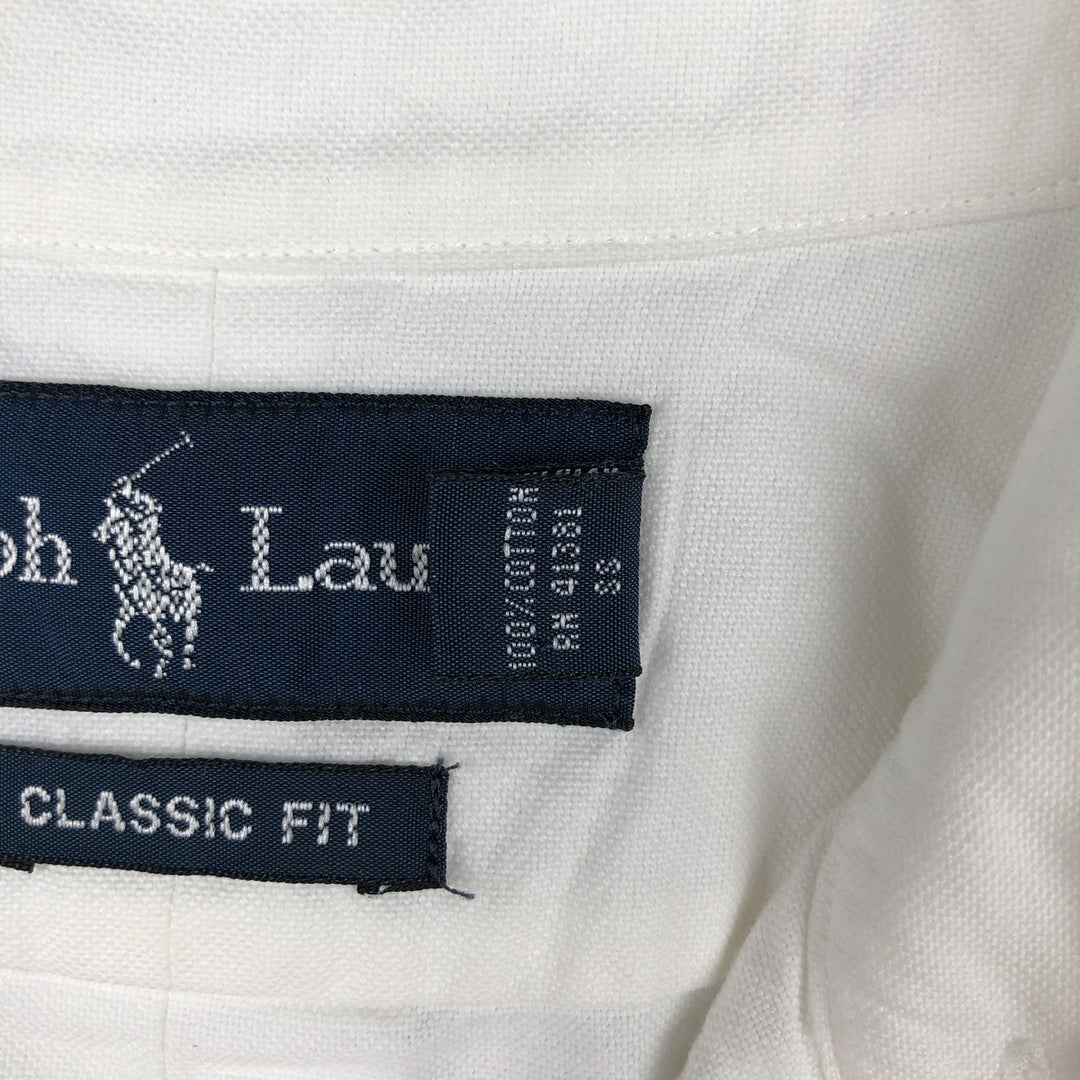 Ralph Lauren Classic Fit long sleeve button down shirt, men's size M cotton white type Vintage Second Hand