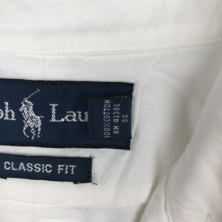 Ralph Lauren Classic Fit long sleeve button down shirt, men's size M cotton white type Vintage Second Hand