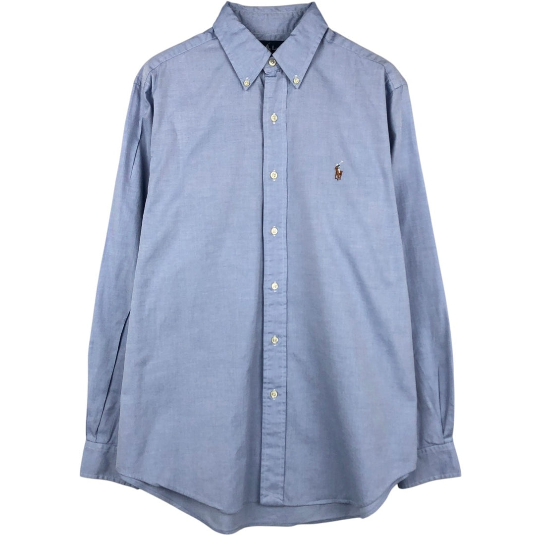 Ralph Lauren Classic Fit long sleeve button down shirt, men's size M cotton Blue type light blue Vintage Second Hand