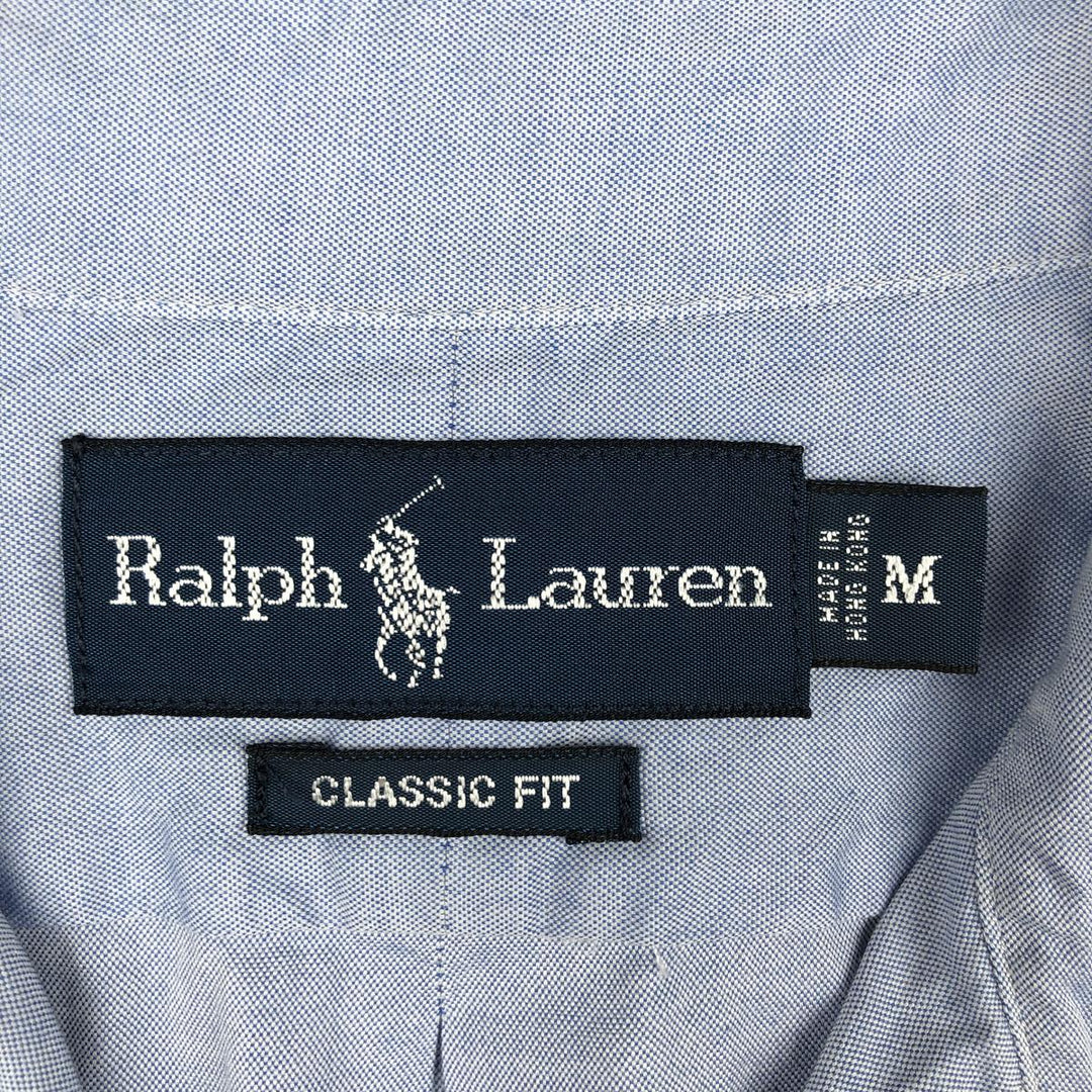 Ralph Lauren Classic Fit long sleeve button down shirt, men's size M cotton Blue type light blue Vintage Second Hand