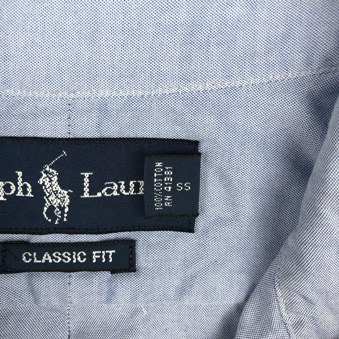 Ralph Lauren Classic Fit long sleeve button down shirt, men's size M cotton Blue type light blue Vintage Second Hand