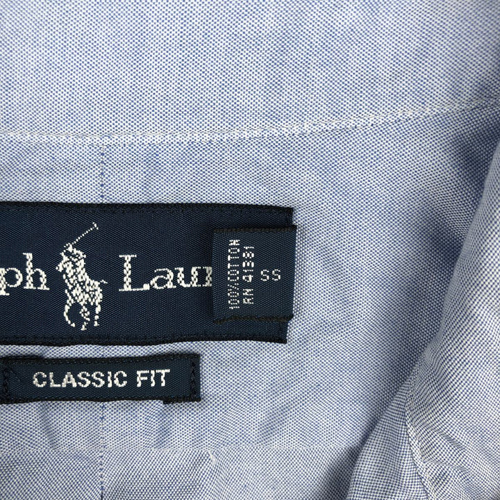 Ralph Lauren Classic Fit long sleeve button down shirt, men's size M cotton Blue type light blue Vintage Second Hand