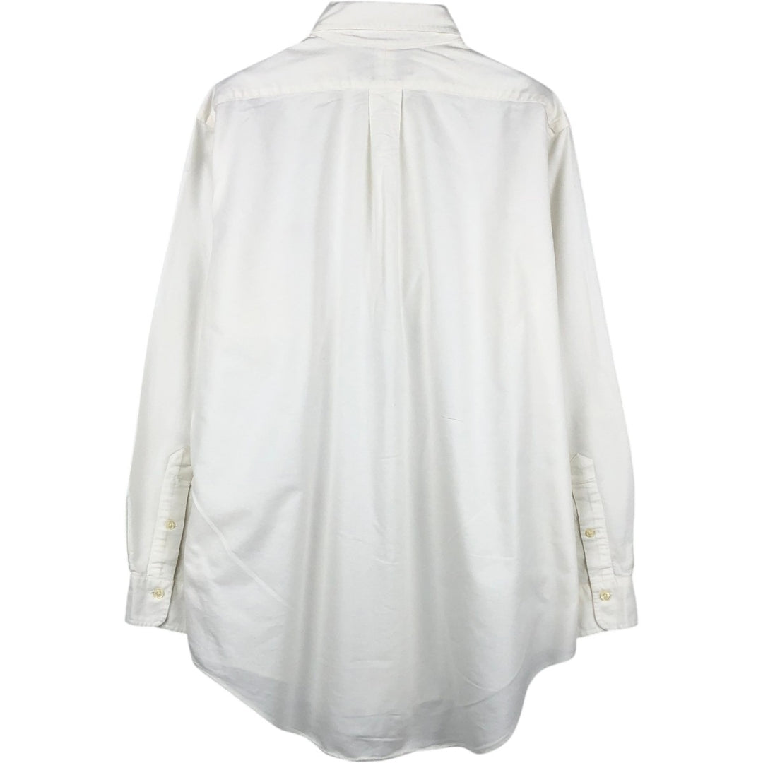 Ralph Lauren long sleeve button down shirt, men's size L cotton white type Vintage Second Hand
