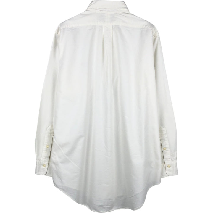 Ralph Lauren long sleeve button down shirt, men's size L cotton white type Vintage Second Hand