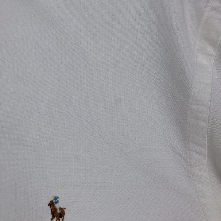 Ralph Lauren long sleeve button down shirt, men's size L cotton white type Vintage Second Hand