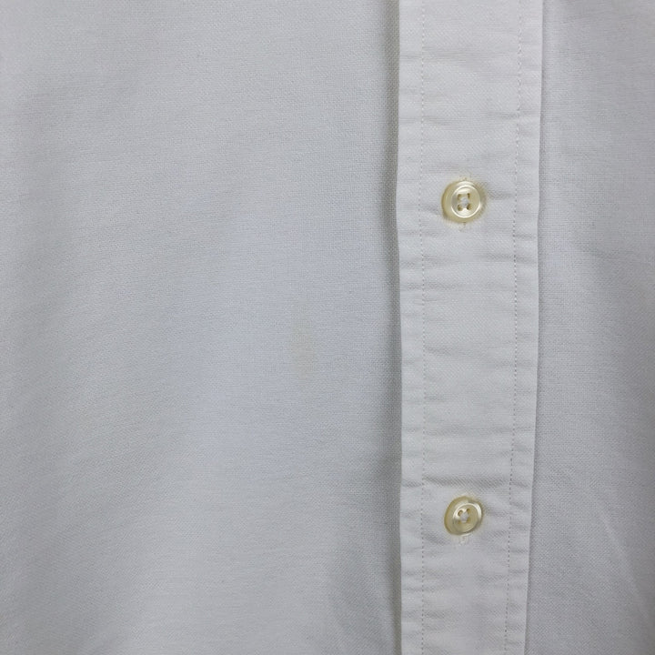 Ralph Lauren long sleeve button down shirt, men's size L cotton white type Vintage Second Hand