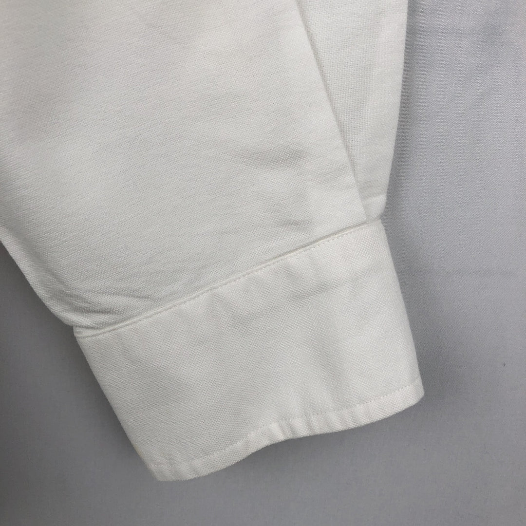 Ralph Lauren long sleeve button down shirt, men's size L cotton white type Vintage Second Hand