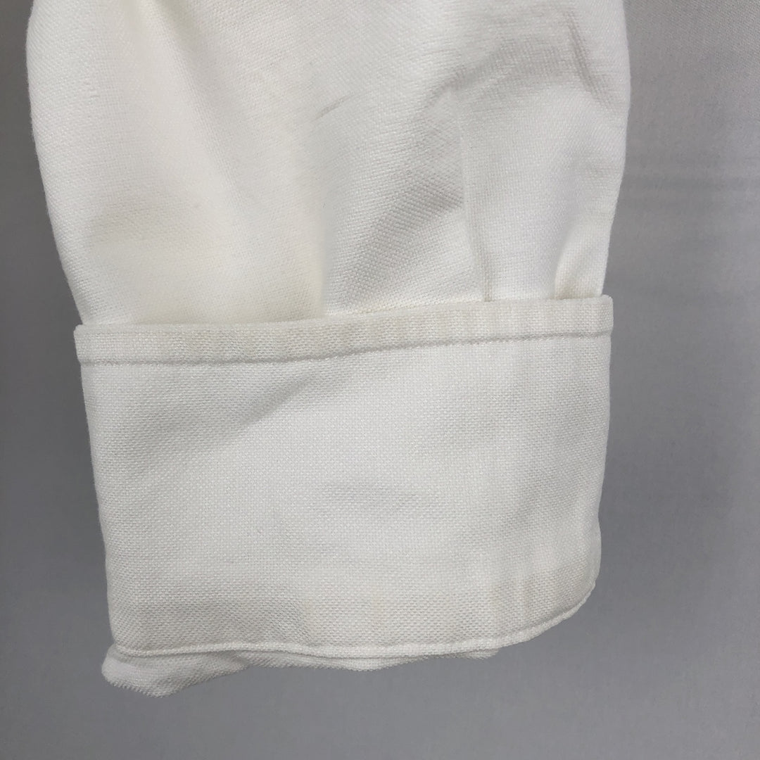 Ralph Lauren long sleeve button down shirt, men's size L cotton white type Vintage Second Hand