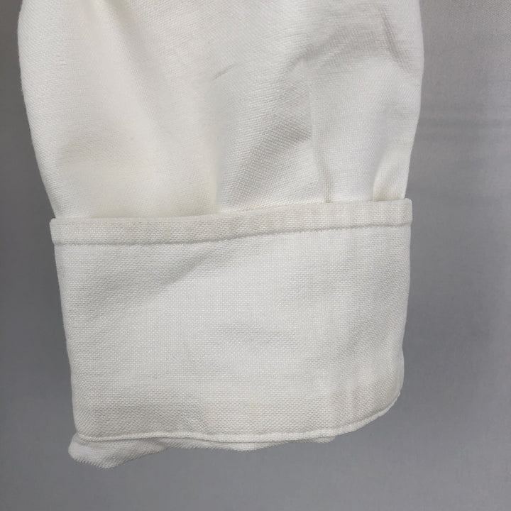 Ralph Lauren long sleeve button down shirt, men's size L cotton white type Vintage Second Hand