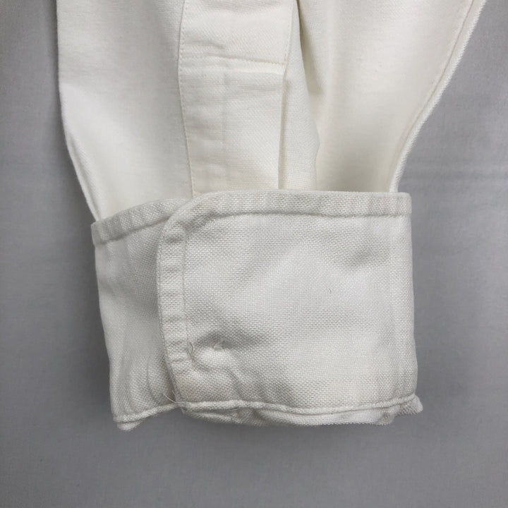 Ralph Lauren long sleeve button down shirt, men's size L cotton white type Vintage Second Hand
