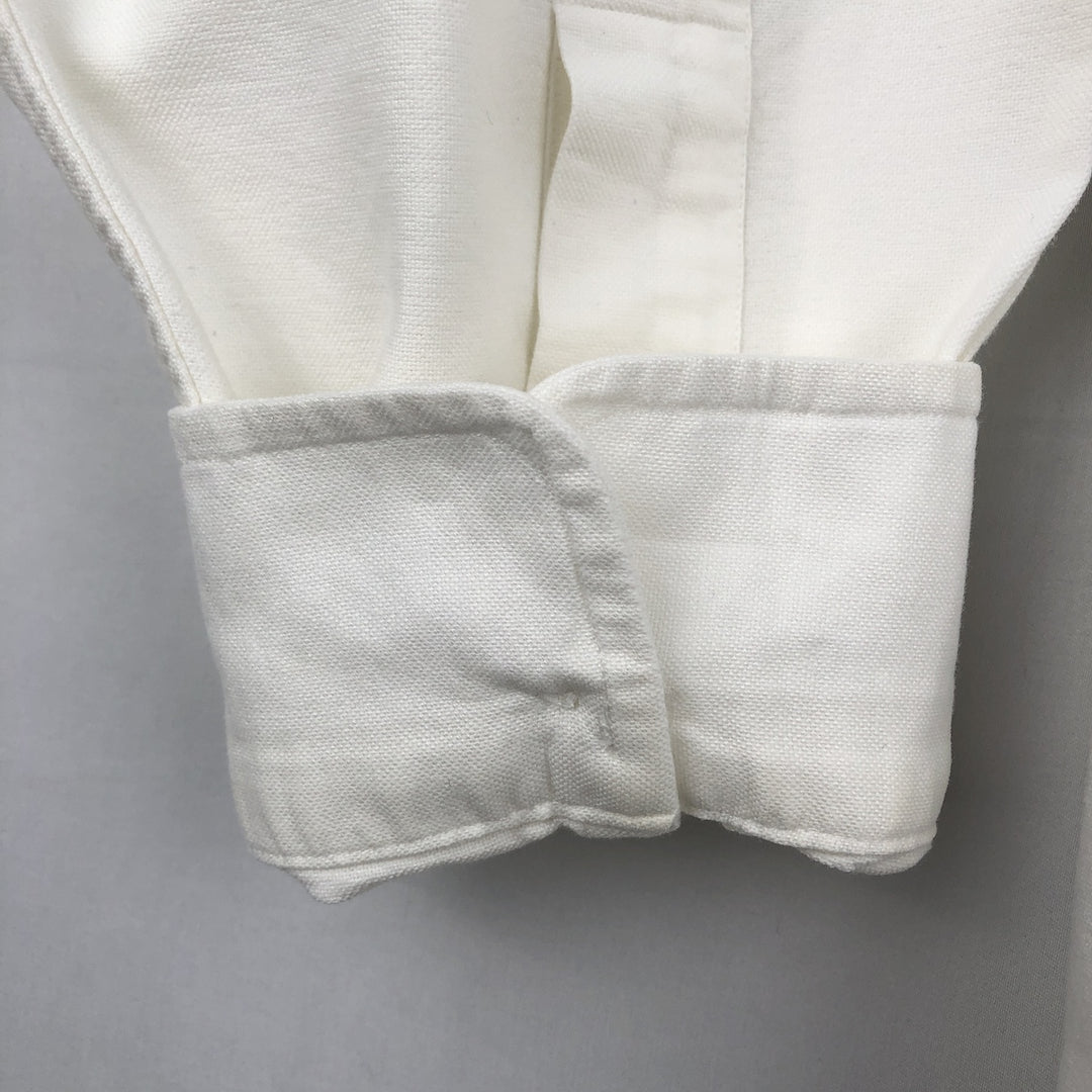 Ralph Lauren long sleeve button down shirt, men's size L cotton white type Vintage Second Hand