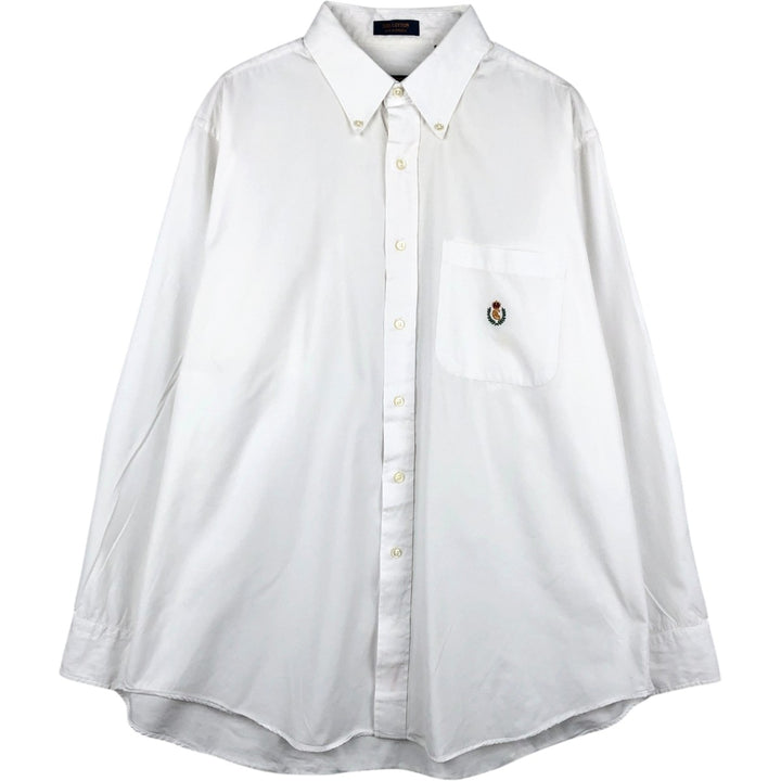 Ralph Lauren Chaps long-sleeved button-down shirt, men's size XL cotton white type Vintage Second Hand