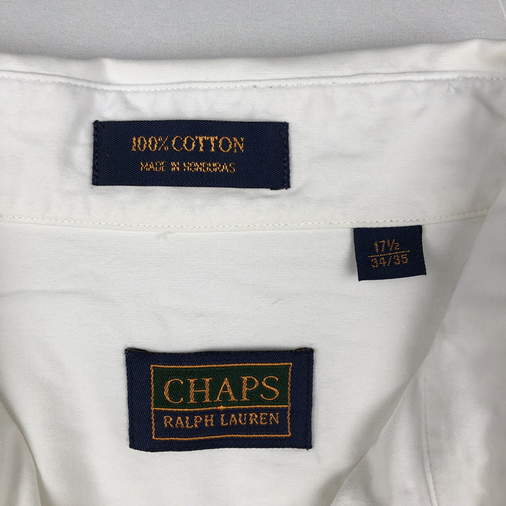 Ralph Lauren Chaps long-sleeved button-down shirt, men's size XL cotton white type Vintage Second Hand