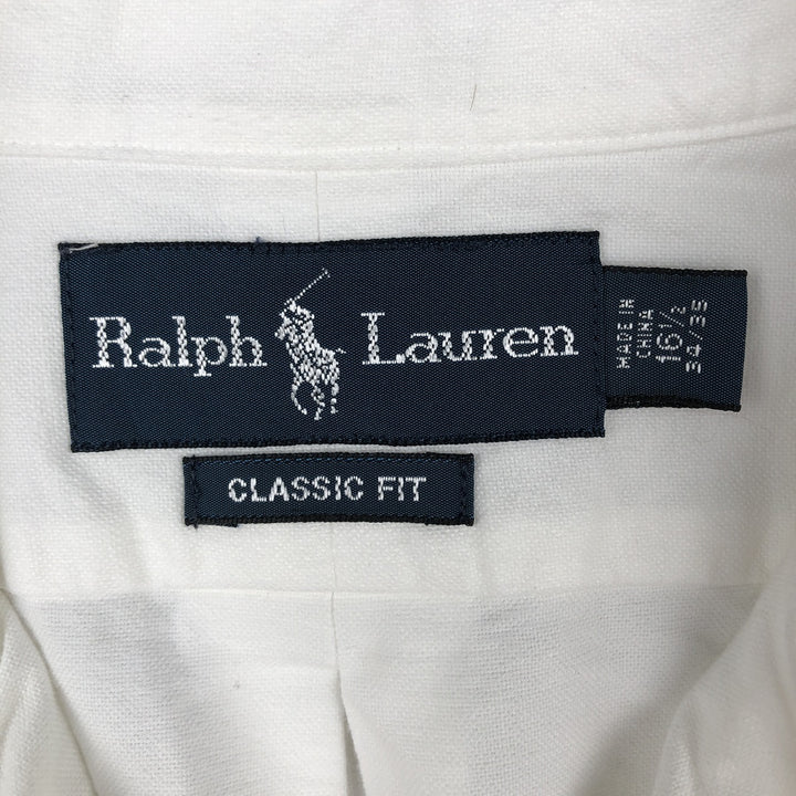 Ralph Lauren Classic Fit Long Sleeve Button Down Shirt, Men's Size L cotton white type Vintage Second Hand
